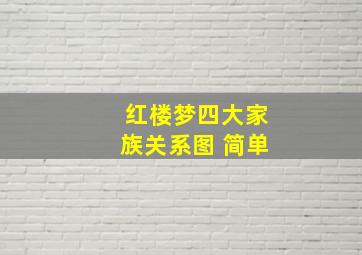 红楼梦四大家族关系图 简单